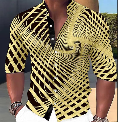 🔥【Letnia promocja】【Kup 1 dostań 1 za darmo】👔【S-6XL】Męska bawełniana koszula z nadrukiem-3961760