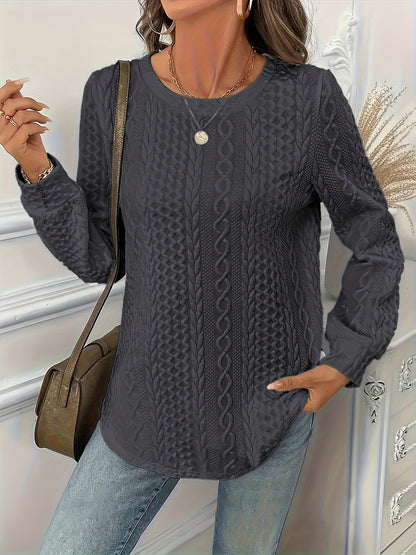 ✨❤️【L-6XL】Damski luźny sweter w jednolitym kolorze na jesień i zimę 4211168