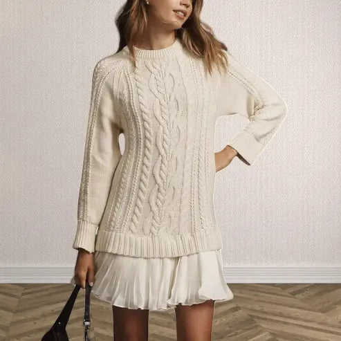 🌟 Poslední den – sleva 50 % 💖【S–3XL】Elegantní dámské zimní pletené šaty s přiléhavým střihem – měkké a pohodlné, vhodné pro různé příležitosti