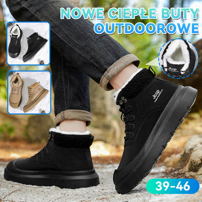 ♥️♥️【Nowy produkt】Męskie buty śnieżne, styl 2025, z polarową podszewką, grube, odporne na zimno, zimowe buty męskie, Martin Boots-4166437
