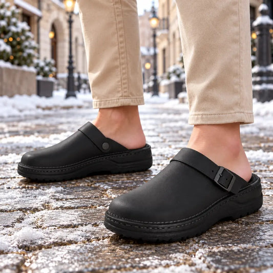 💖😎Poslední den 50% sleva🔥【38-48】😎 Unisex multifunkční ležérní pantofle z pravé kůže s měkkou podrážkou