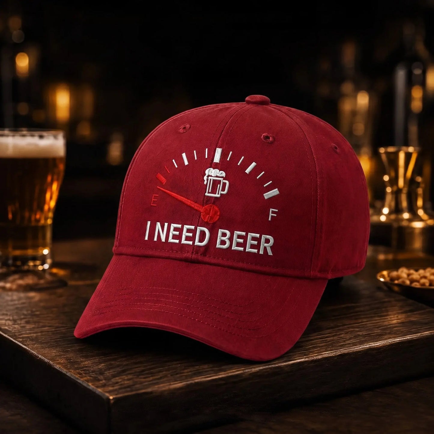 ⏳ Poslední den – sleva 50 % - 🍺 Vyšívaná šiltovka „POTREBUJEM PIVO“ – Unisex pamätná šiltovka 🧢