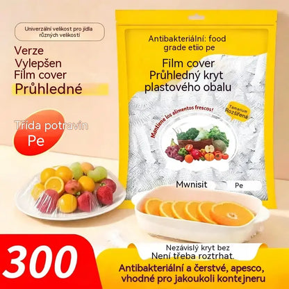 ✨【1 balení po 300 kusech】🛡️ Průhledná potravinářská fólie s antibakteriálním účinkem – chrání vaše potraviny, ideální do kuchyně a do ledničky