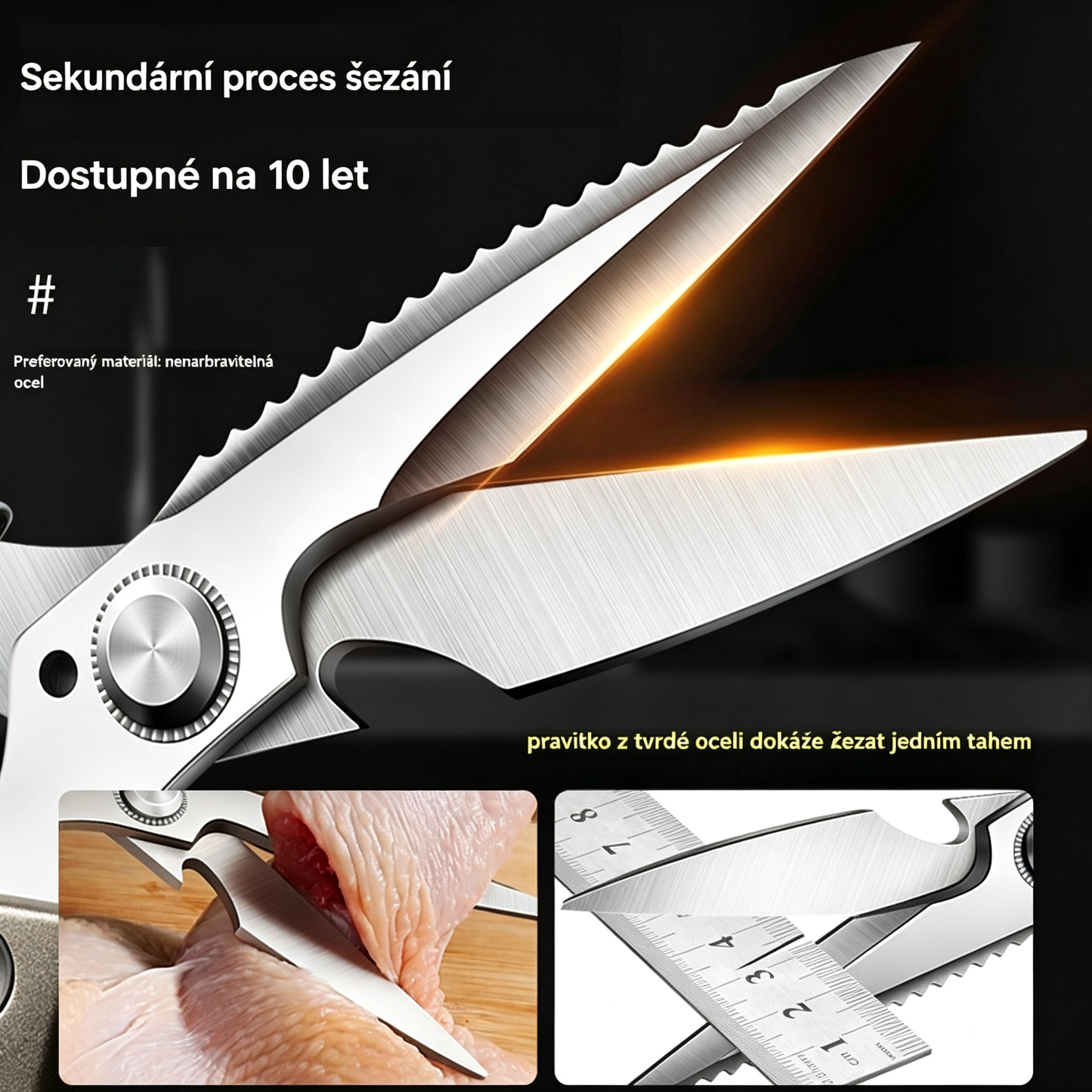🔥Nové vylepšení🍖 Multifunkční, vysoce výkonné kuchyňské nůžky ✂️👨‍🍳