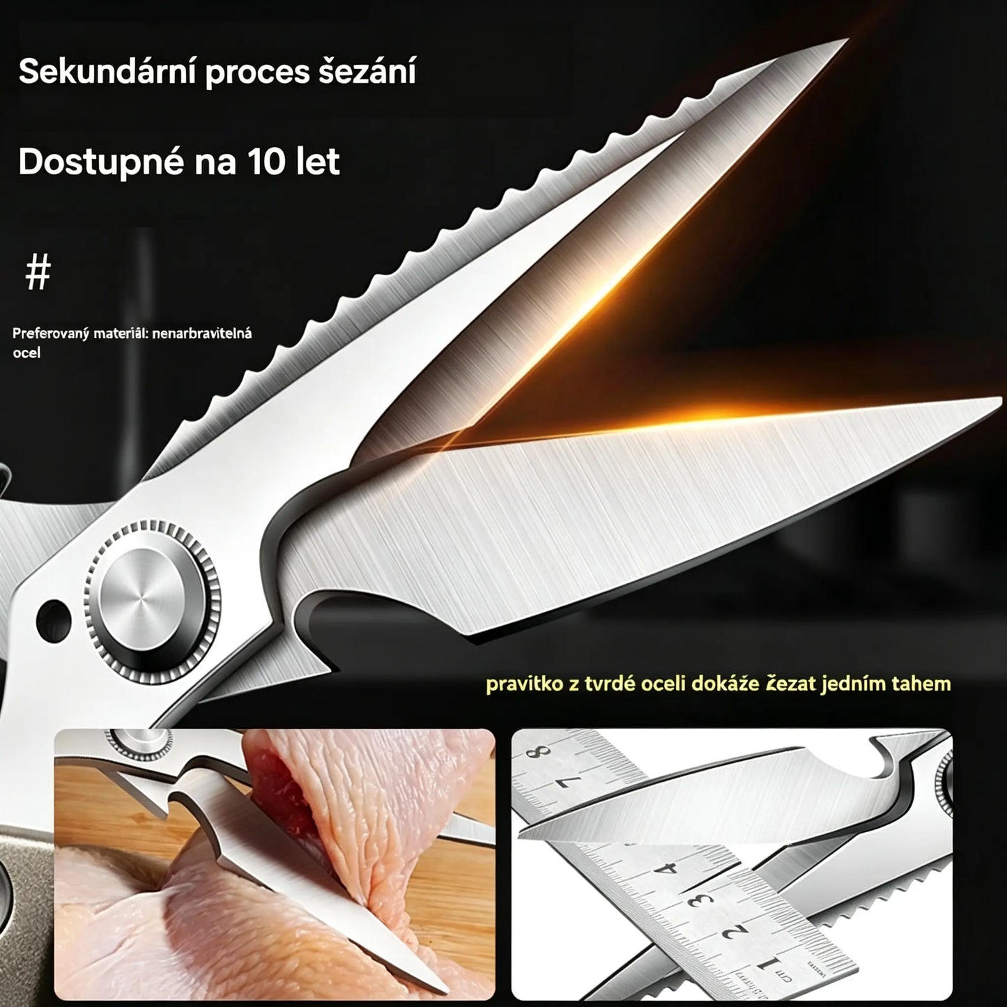 🔥Nové vylepšení🍖 Multifunkční, vysoce výkonné kuchyňské nůžky ✂️👨‍🍳
