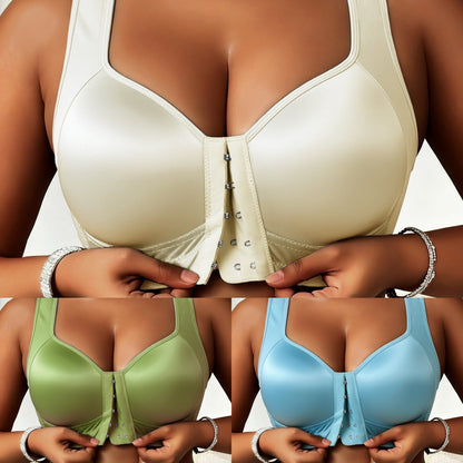 😍👙【3 darabos csomag】【40-100 kg】Női merevítő nélküli, elöl záródós melltartó