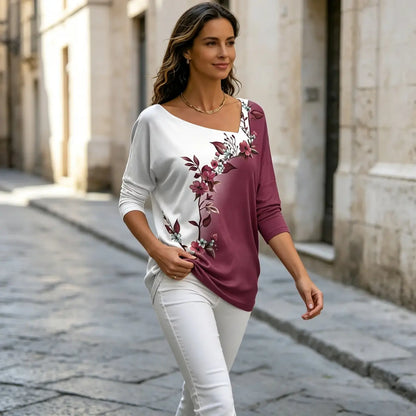 ✨👚【S-2XL】Nové stylové dámské tričko z čisté bavlny s potiskem – měkké, příjemné na dotek a všestranné pro každodenní nošení.