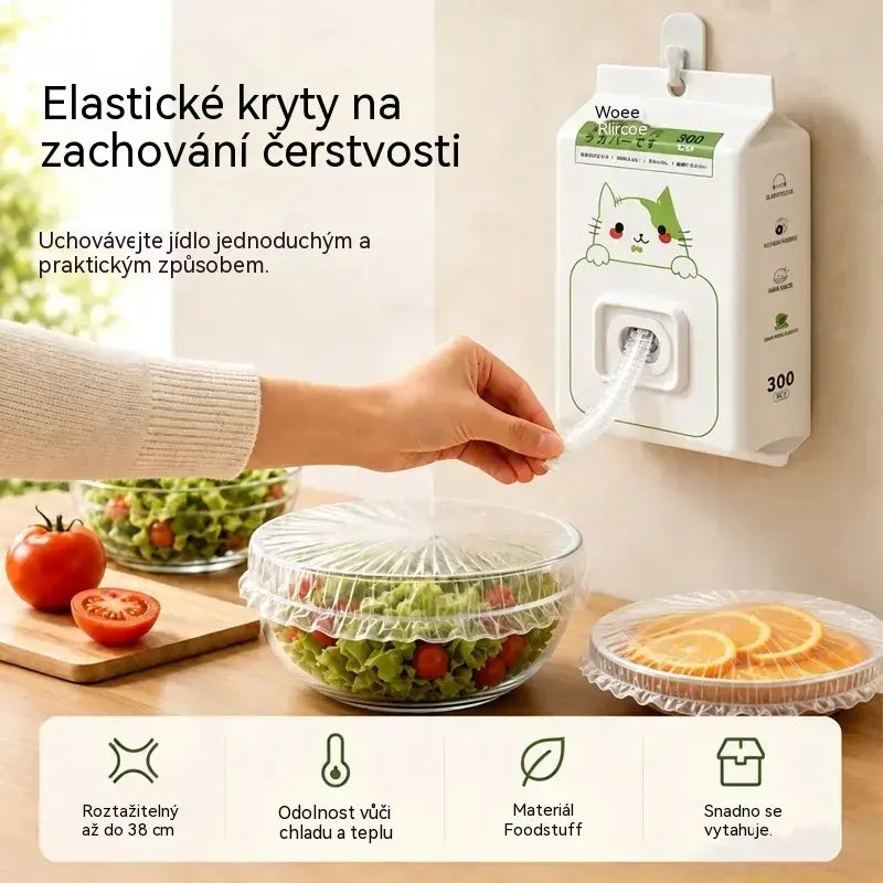 🥗✨ 300 jednorázových víček na potraviny | Flexibilní víčka na talíře, misky a nádoby