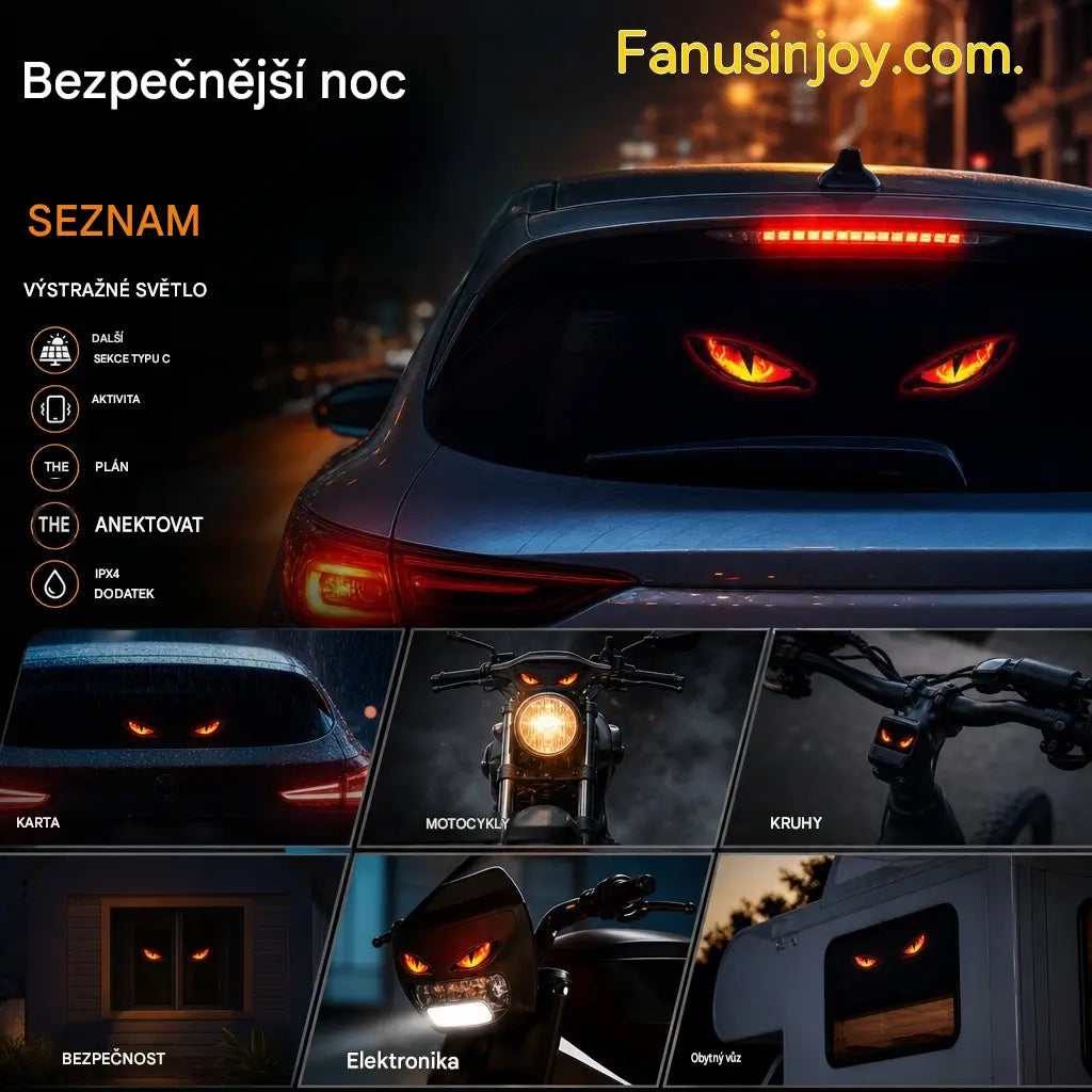 🚗👀⭐ Solární LED výstražná světla do auta | Přitahují veškerou pozornost, zvyšují bezpečnost jízdy – bezdrátový design, automatická detekce, vysoká všestrannost ✨