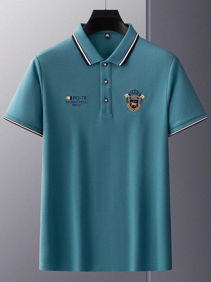 【M-4XL】Nowa męska koszulka polo, jednolity kolor
