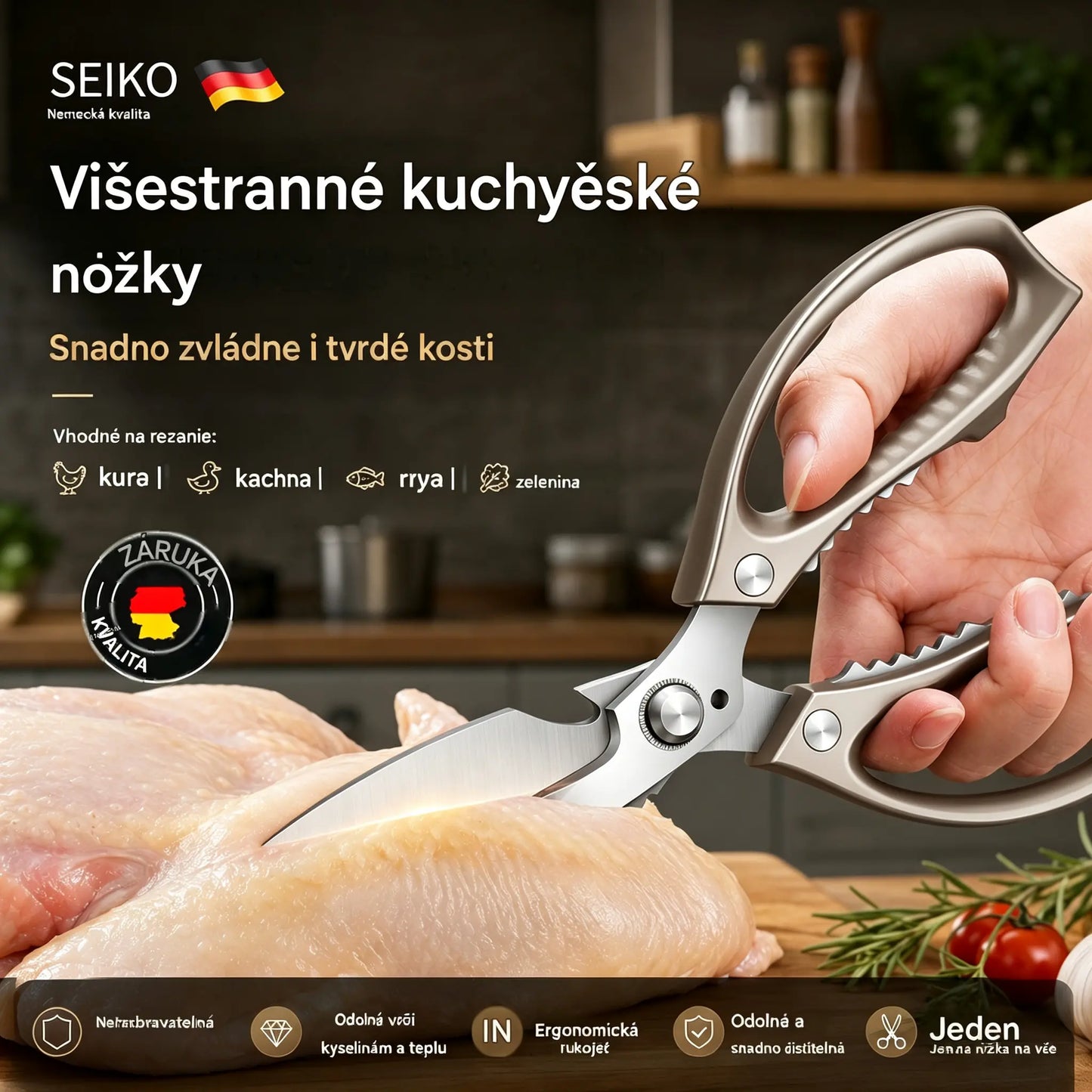 🔥Nové vylepšení🍖 Multifunkční, vysoce výkonné kuchyňské nůžky ✂️👨‍🍳