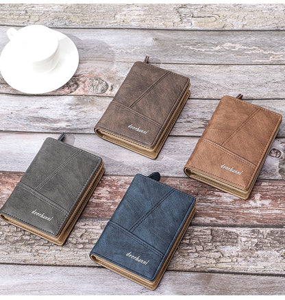 Cartera multifuncional de estilo retro de cuero genuino para hombre 4173262