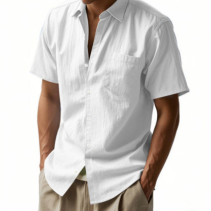 【S-3XL】👔 Krátká lněná košile – maximální pohodlí a stylový henley límec 🌿 Skvělá volba na léto i každodenní nošení! ✨