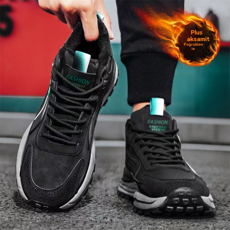 【39-44】🥾Nowe zimowe buty męskie z podszewką z polaru, ciepłą i grubą podeszwą 4205898