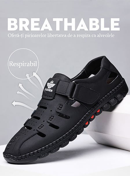 【38-44】 2026 Nowe letnie, oddychające męskie buty na co dzień z wydrążonymi miękkimi podeszwami-4247270