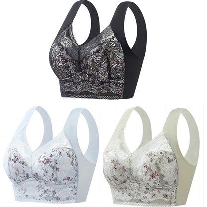 💕🎁【40kg-100kg】Oddychający, regulowany, bezszwowy biustonosz z lodowego jedwabiu w dużych rozmiarach 3750823