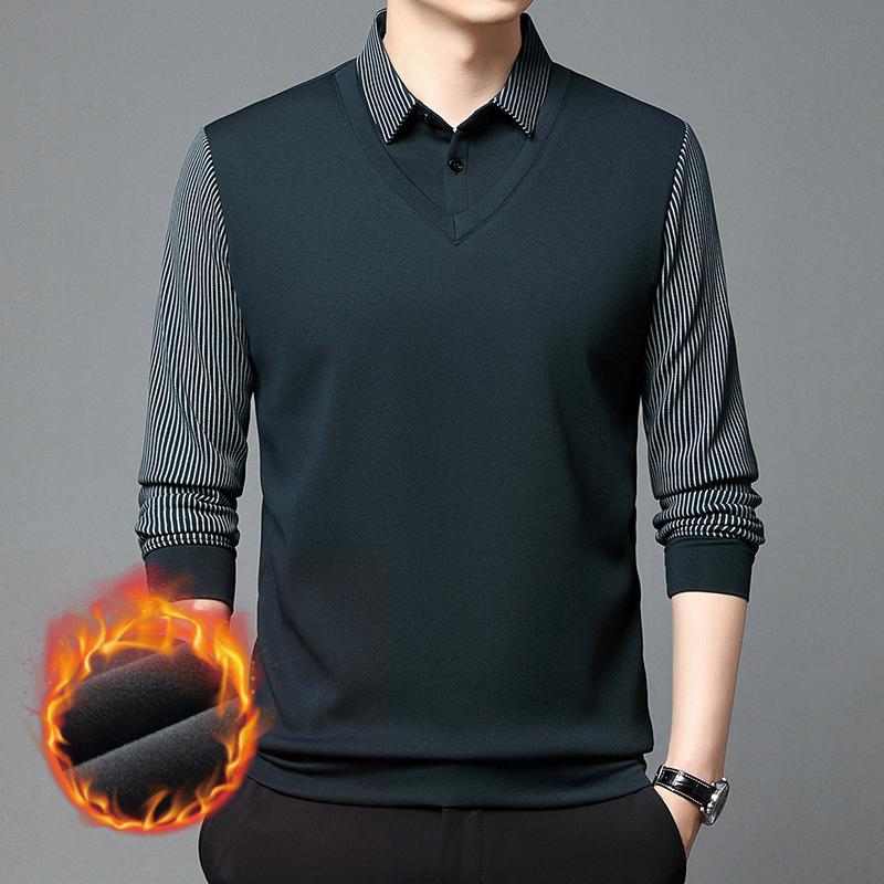 ⏳ Poslední den – sleva 50 % 【M–4XL】👔 Pánské kvalitní termo tričko na podzim a zimu, hřejivá fleecová podšívka, pohodlné a teplé