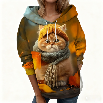 【S-6XL】Kočičí tričko s dlouhým rukávem – volný střih, pohodlné a hřejivé 🐱 Perfektní na podzim a zimu, samostatně nebo pod svetr! ✨