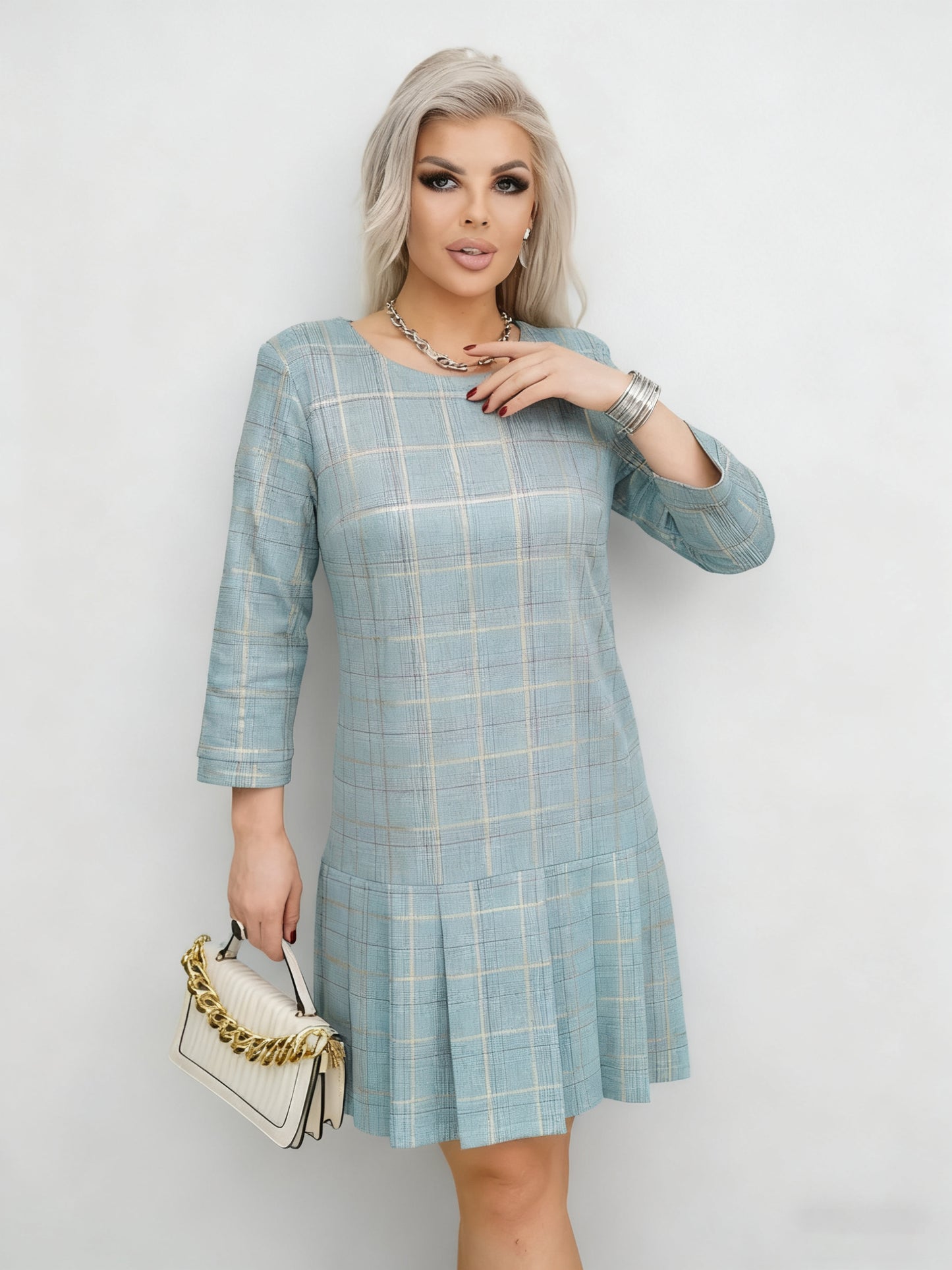 🔥【Oferta ograniczona czasowo】💜💚【S-5XL】Wysokiej jakości sukienka modowa