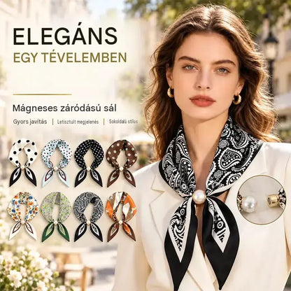 ✨ 4 darabos keskeny selyemsál szett – tavaszi-nyári elegancia és finomság! Finom anyag, sokoldalú – viselhető a nyakon, hajpántként vagy táskadíszként is!