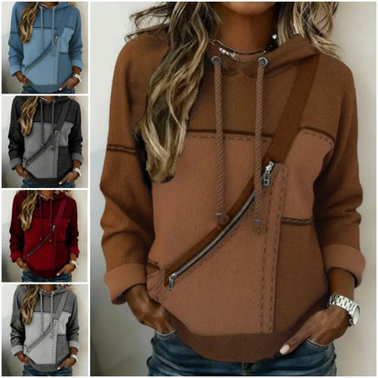 ⭐🎀【S-5XL】Ženska majica s kapuco in dolgimi rokavi ter potiskom