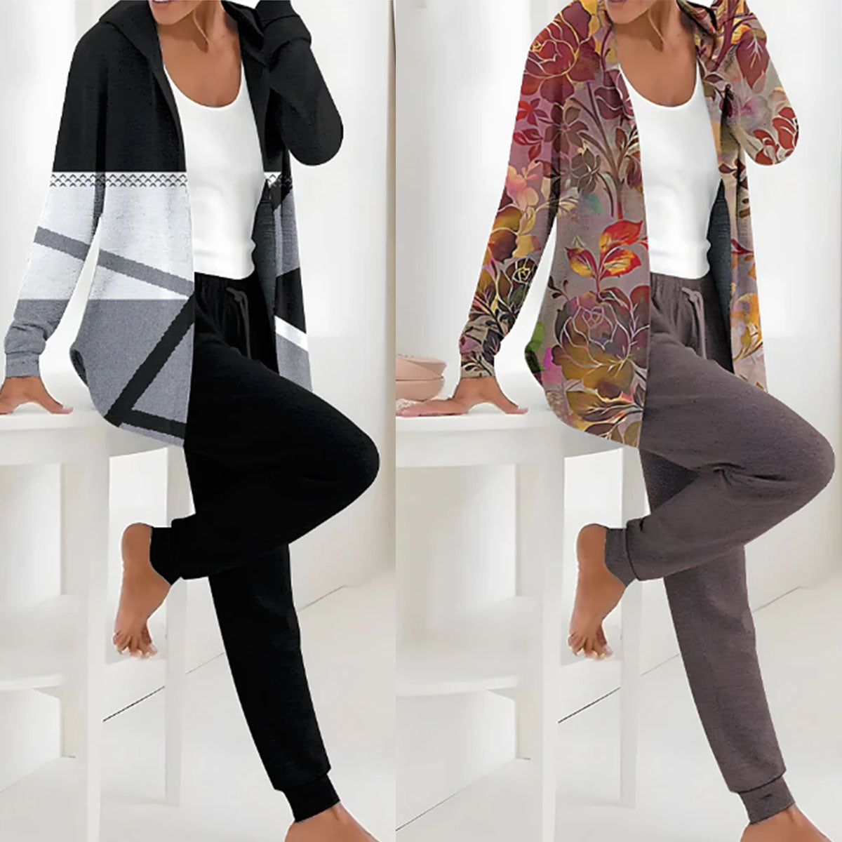 💃 Letní speciální nabídka 💖【S–3XL】 Dámská letní ležérní sportovní souprava s potiskem – prodyšná, pohodlná a snadno kombinovatelná.