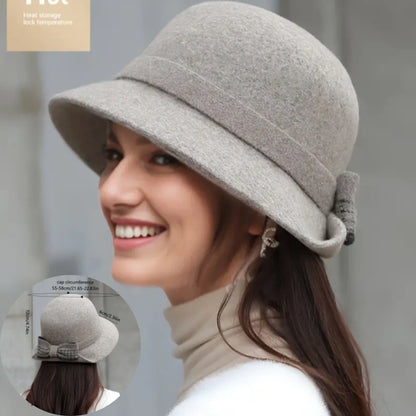 💥50%OFF💥  Jesienno-zimowy kapelusz damski z czystej wełny filcowej-3824732