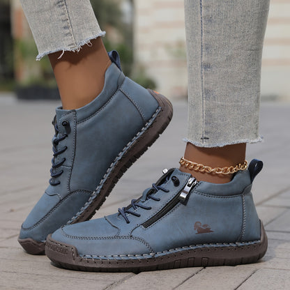 ♥️♥️【Nowy produkt】Damskie, szyte ręcznie, płaskie buty z miękką podeszwą na jesień i zimę, buty codzienne-4148083