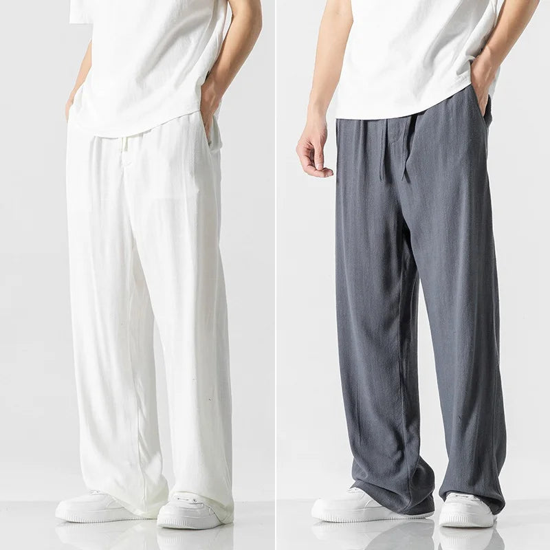 🔥👖【Kupte 1 a dostanete 1 zdarma】Pohodlné letní kalhoty z bavlny a lnu pro volný čas