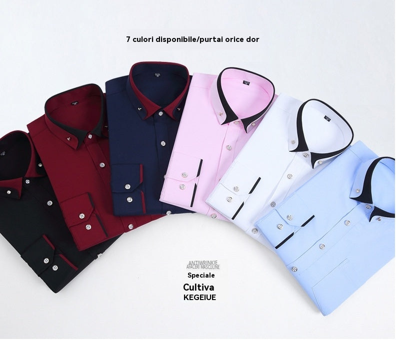 【S-4XL】👕Nowa oddychająca biznesowa koszula męska casual 4205811