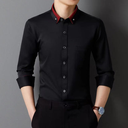 【S-4XL】👕Nowa oddychająca męska koszula biznesowa na co dzień na rok 2025-4163017