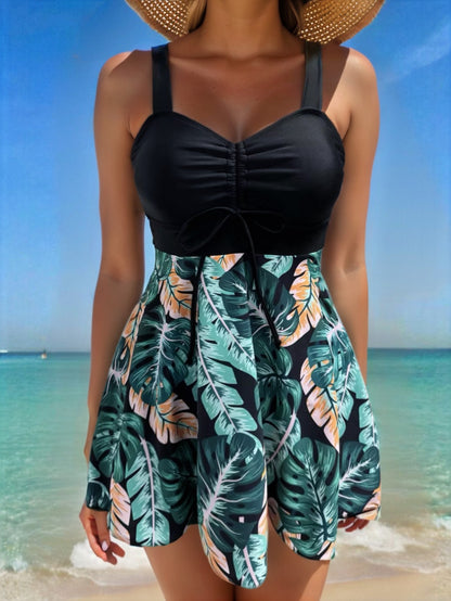 🌴【S-2XL】Moderní plavky s motivem pro větší velikosti – pohodlné, elegantní, skvěle padnou! 👙✨