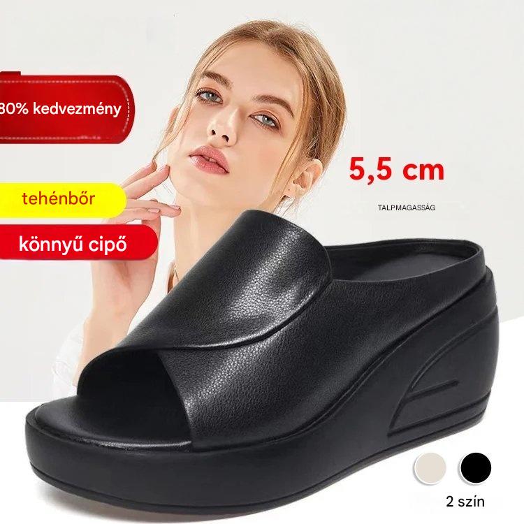 👡【35-42】2026 divatos női valódi bőr szandál, puha és vastag talppal