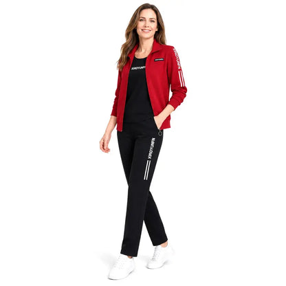🌺 Elegance a naprosté pohodlí! Elegantní třídílná dámská sportovní souprava (bunda na zip + tričko + kalhoty / velikosti: M–6XL)! ✨