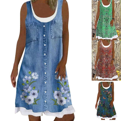 👗【50% έκπτωση】💖【S-5XL】Νέο μοντέρνο γυναικείο φόρεμα Casual του 2026, με τυπωμένο σχέδιο, κατάλληλο για διάφορες περιστάσεις