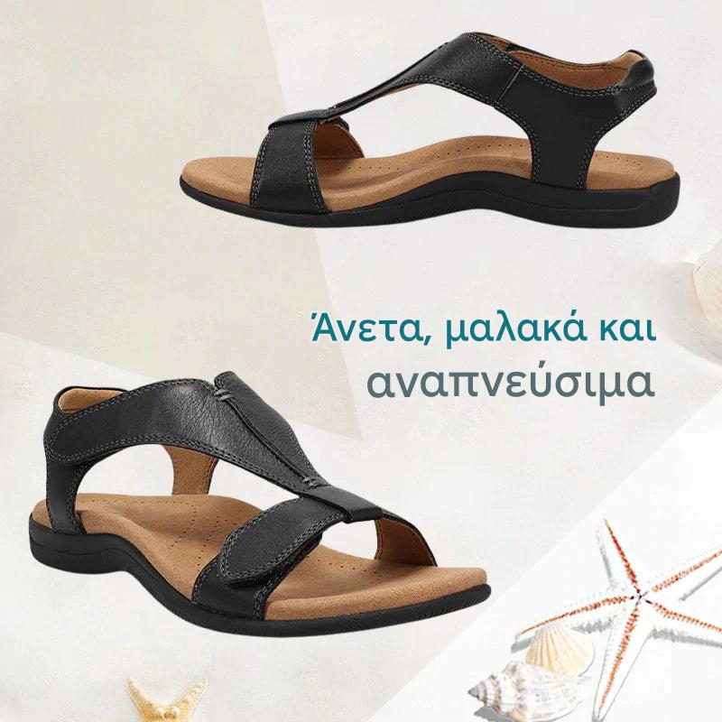 🔥HOT SALE-50% OFF🔥Επίπεδα πέδιλα με στήριξη καμάρας, άνετα στο πόδι, μαλακή αντιολισθητική σόλα