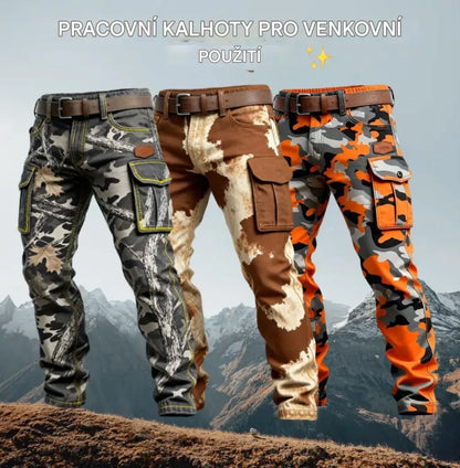 ⏳ Poslední den – sleva 50 % ✨【S–5XL】 Pánské kvalitní outdoorové kalhoty s potiskem, odolné proti opotřebení, s více kapsami, přiléhavý a univerzální střih ✨