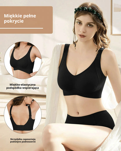 😍【Zestaw 4 szt.】Bezszwowy biustonosz bez fiszbin dla kobiet ❤️【40–95 kg】-4208139
