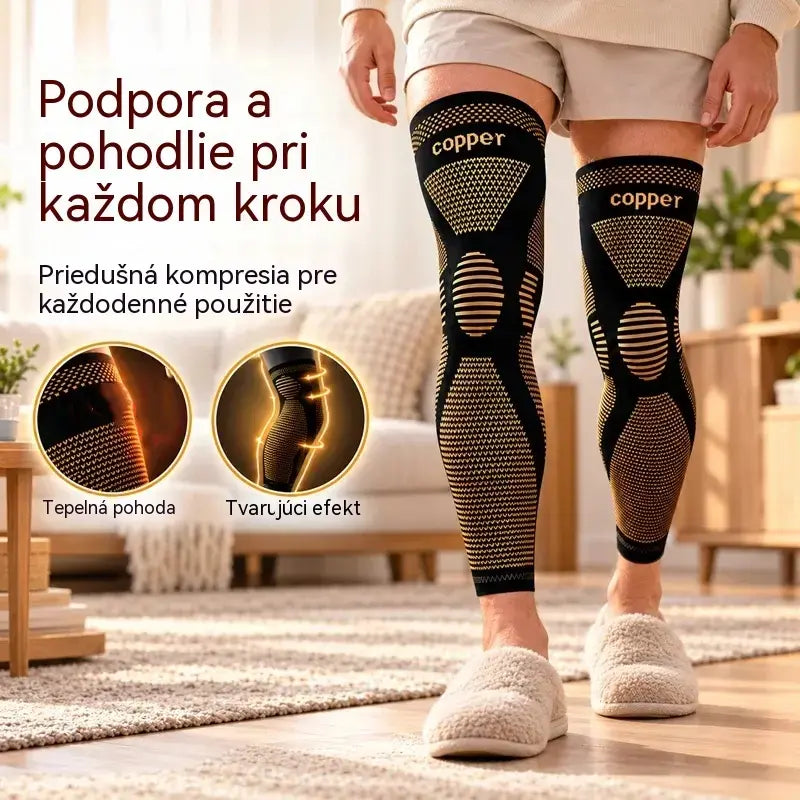 🦵🔥  Dlouhá elastická nylonová kolenní ortéza | Kompresní provedení, hřejivost a flexibilita pro sport i každodenní používání