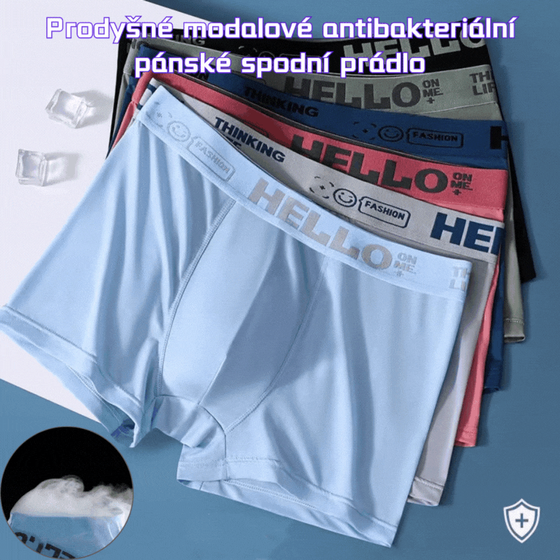 🔥【Kupte 3 a získejte 3 zdarma】🧊 49% sleva poslední den---Antibakteriální, konvexní modální pánské boxerky větší velikosti ze síťoviny ve tvaru U