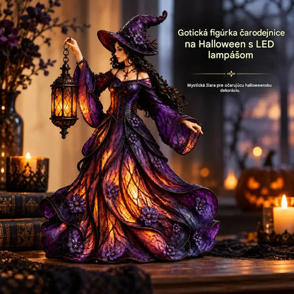 🧙‍♂️ Gotická halloweenská dekorativní lampa ve tvaru čarodějnice 🧙‍♀️