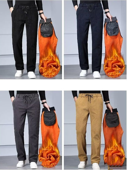 🔥🔥【M-5XL】👖👖Jesienno-zimowe aksamitne i aksamitne męskie spodnie dresowe Luźne spodnie na co dzień