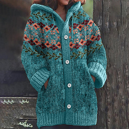 🔥🧥【S~5XL】✨Nowa jesienno-zimowa elegancka kolorowa kurtka z kapturem w stylu retro 4176921