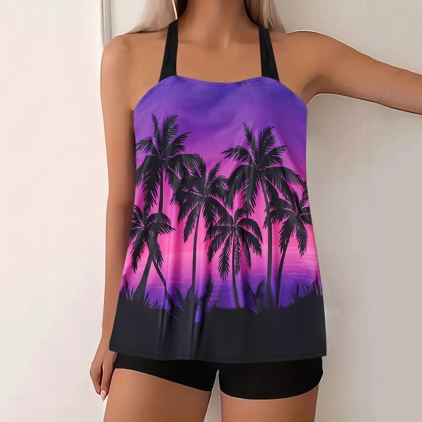 【S-5XL】Dvoudílné plavky/plavky ve stylu sukně pro plus size ženy