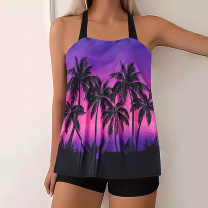 【S-5XL】Dvoudílné plavky/plavky ve stylu sukně pro plus size ženy