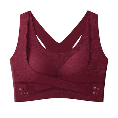 3ks【M-3XL】Nová letní dámská bezešvá podprsenka bez kostic s módním reliéfním vzorem, push-up efekt, tvaruje postavu, prodyšná a pohodlná