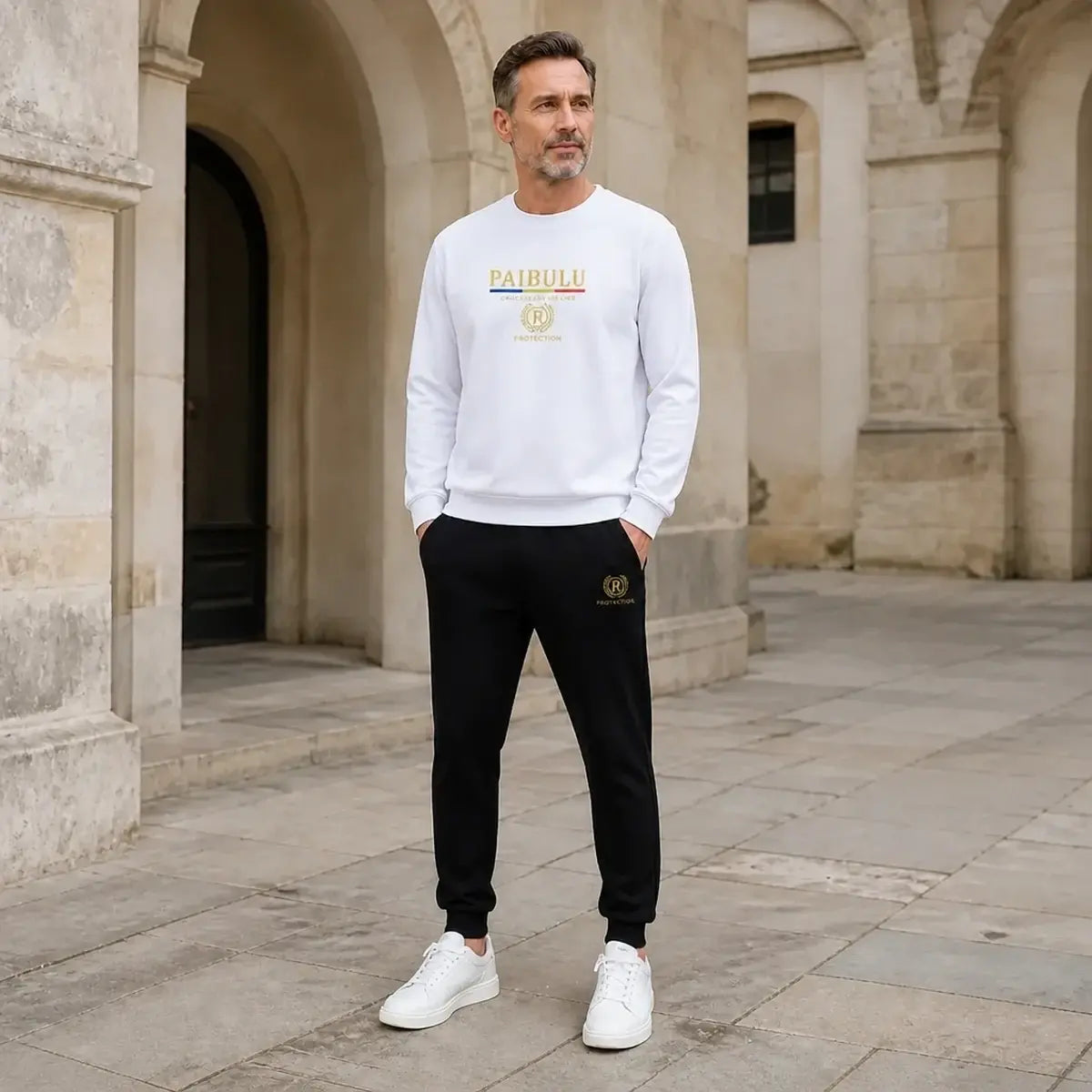 🔥 Pánská podzimní volnočasová sportovní souprava, novinka 👕👖【Mikina + kalhoty】