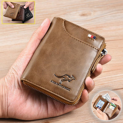 🔥🔥Pánská peněženka s velkou kapacitou a antimagnetickým efektem 2025 z měkké kůže-4163005