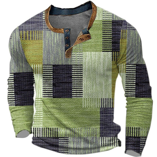 【S–4XL】Podzimní a zimní novinka – módní pánský top s kontrastním designem, pohodlný střih pro větší velikosti
