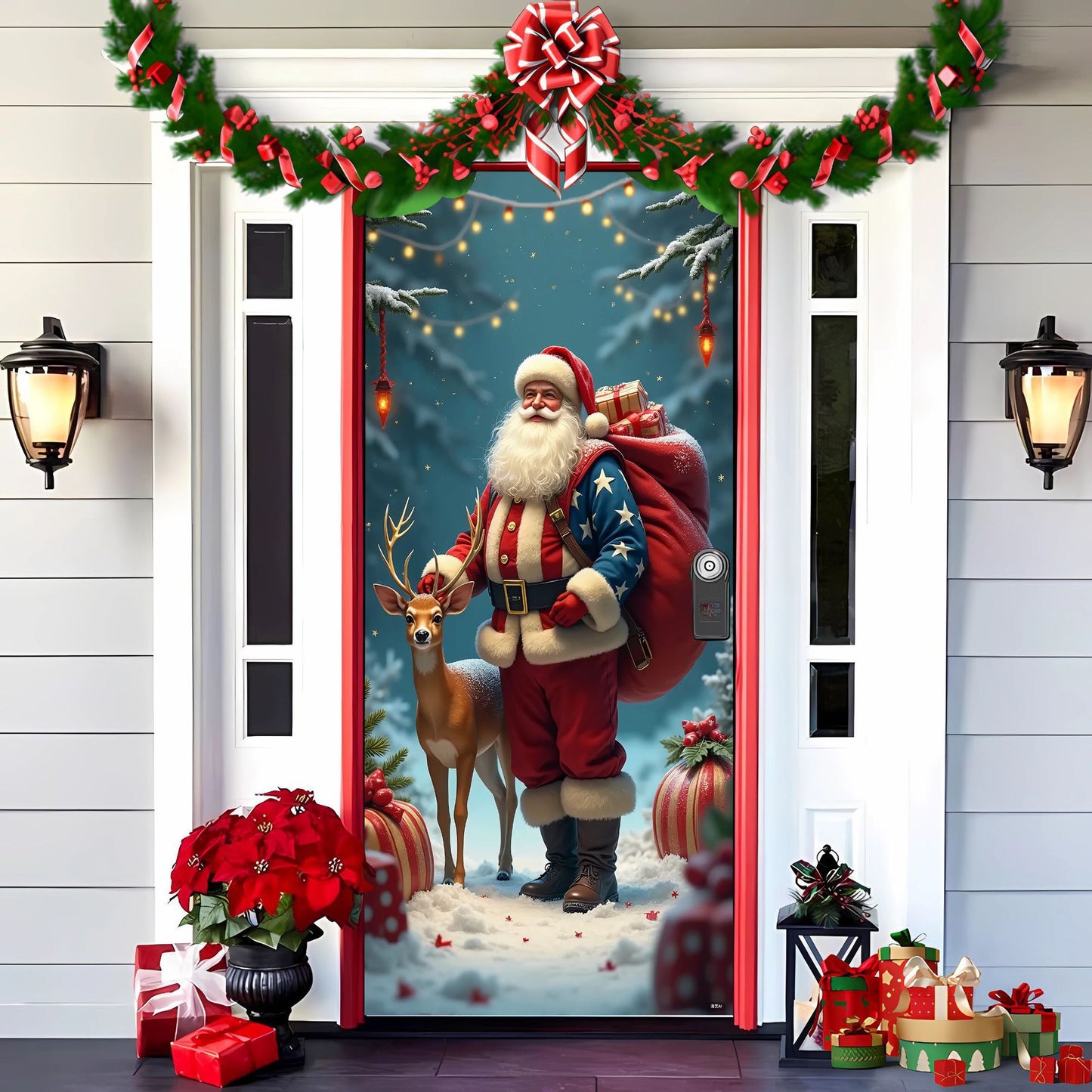 🎄 Venta anticipada de Navidad: 🎅 Decoraciones navideñas para puertas 4130249